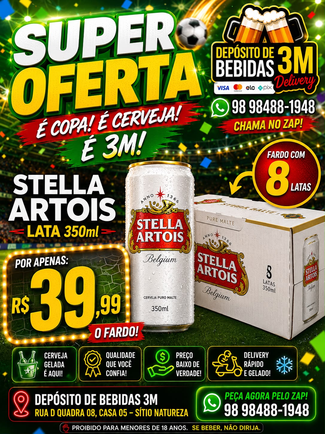 Stella lata 350ml